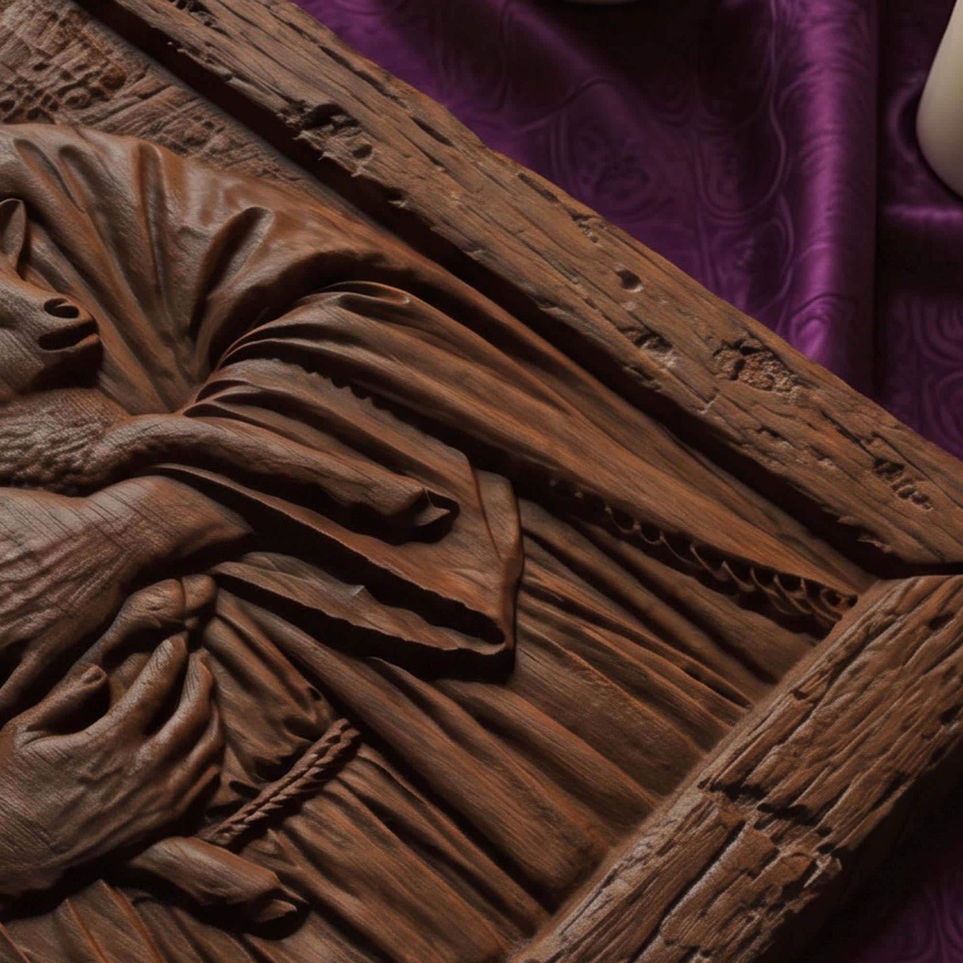 Jesus Holding Lamb Wooden Carved Handmade Christian Icon  Byzantine Greek Orthodox Home Decor Cretan Holy Carvings