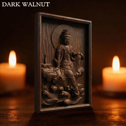 Asian Entity No 16 Wooden Bas Relief | Wood Panel Art | Sculptural Gift Idea