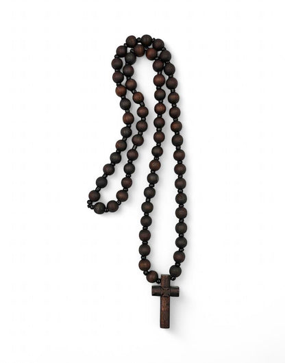 Ξύλινος Σταυρός Λαιμού Σκαλιστό Εργόχειρο.