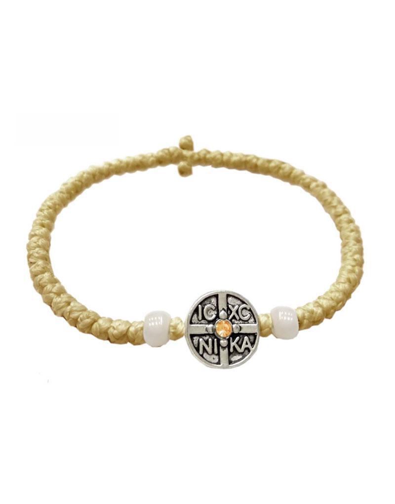 Κομποσχοίνι Εργόχειρο με Μεταλλικό Έμβλημα.