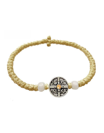 Κομποσχοίνι Εργόχειρο με Μεταλλικό Έμβλημα.