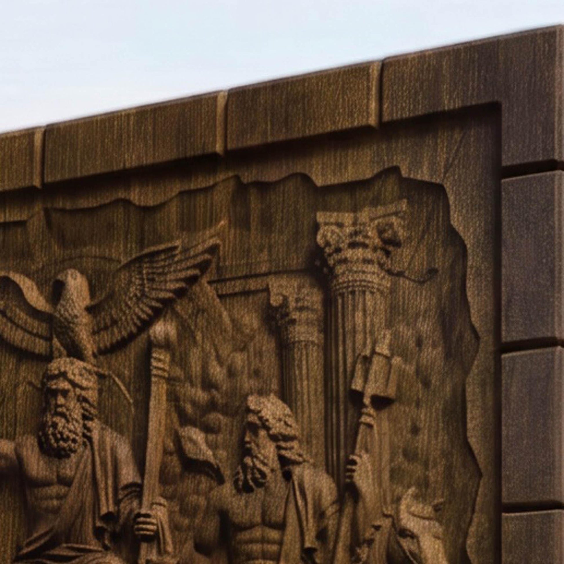 The Gathering of Olympian Gods 3D Wooden Bas Relief Panel Art Sculptural Gift Idea Cretan Holy Carvings