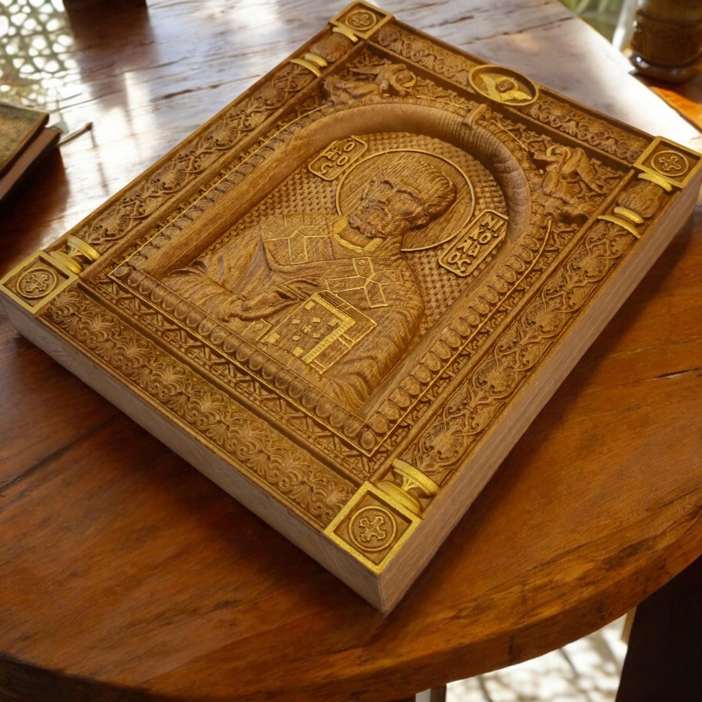 Άγιος Νικόλαος Ξυλόγλυπτη Εικόνα.
