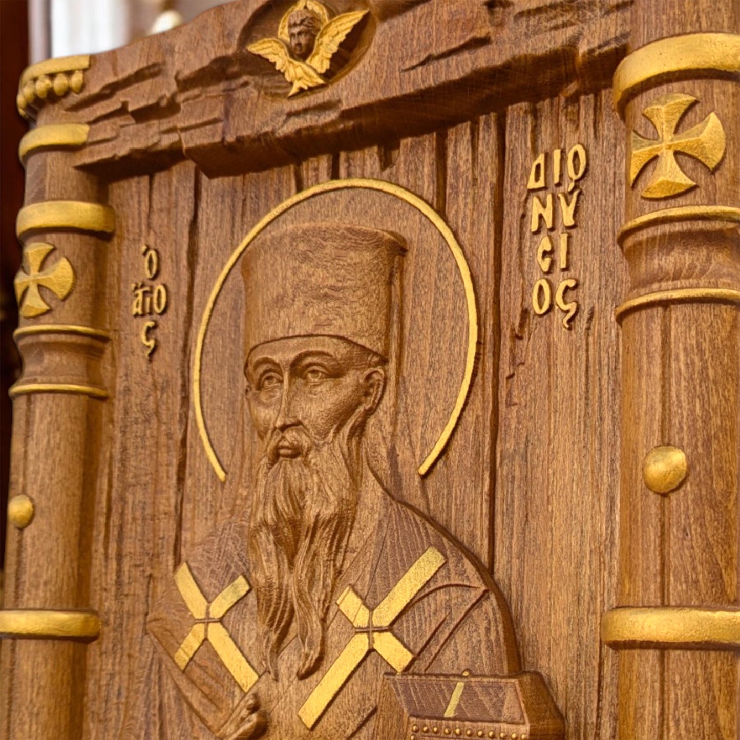 Άγιος Διονύσιος Ζακύνθου Ξυλόγλυπτη Εικόνα.