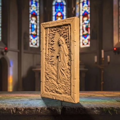 Jesus Christ Calling Wooden Carved Handmade Christian Icon  Byzantine Greek Orthodox Home Decor Cretan Holy Carvings