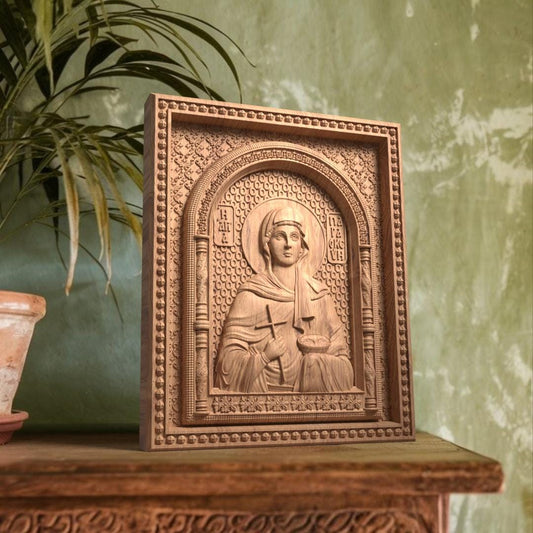 Αγία Παρασκευή Ξυλόγλυπτη Εικόνα.