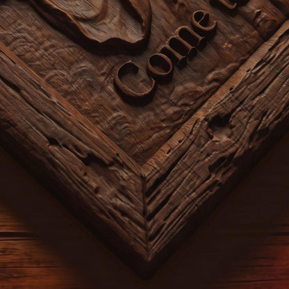 Jesus Christ - Come to Me Wooden Carved Handmade Christian Icon  Byzantine Greek Orthodox Home Decor Cretan Holy Carvings