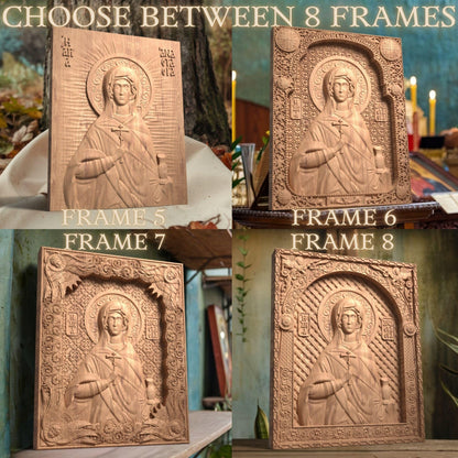 Αγία Αναστασία Ξυλόγλυπτη Εικόνα.