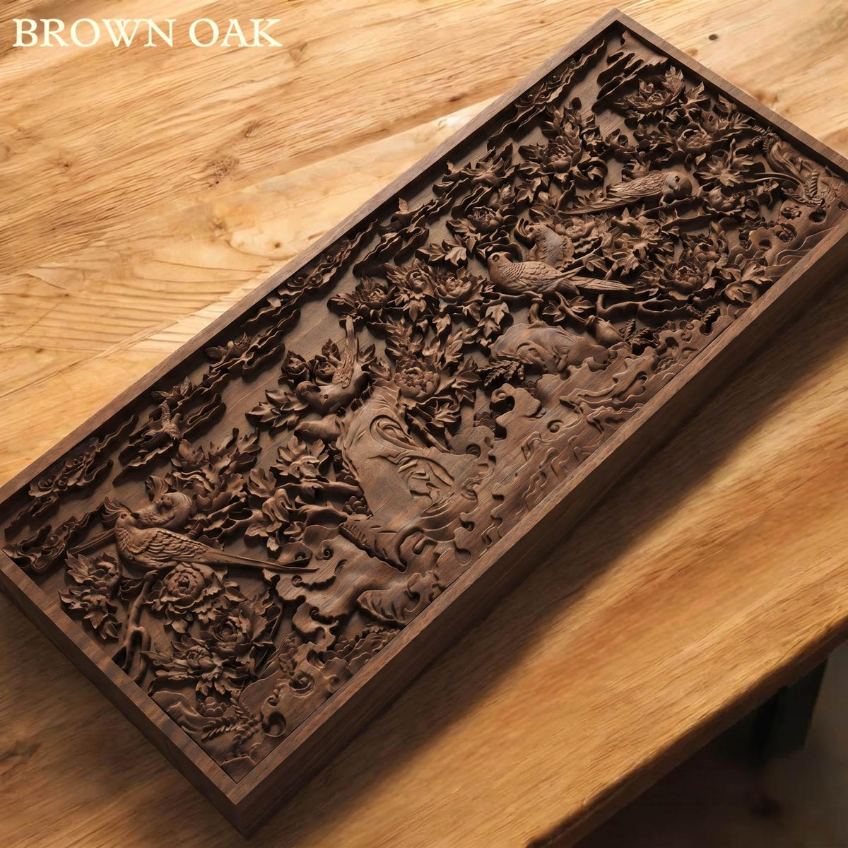Birds of Paradise Wooden Bas Relief | Wood Panel Art | Sculptural Gift Idea