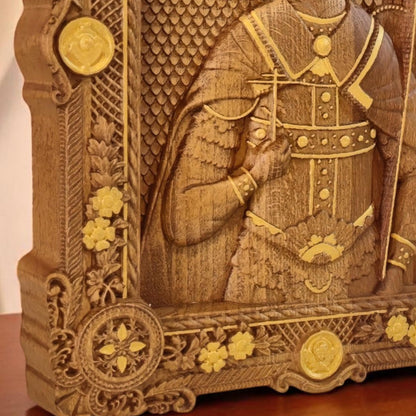 Άγιος Δημήτριος Θεσσαλονίκης Ξυλόγλυπτη Εικόνα.
