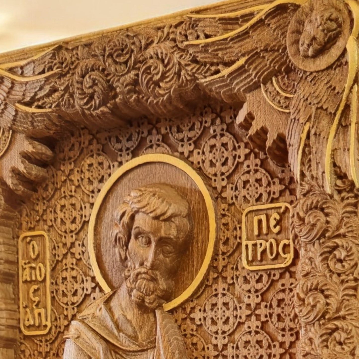 Απόστολος Πέτρος Ξυλόγλυπτη Εικόνα.
