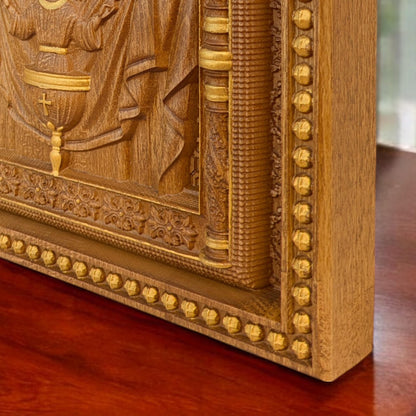 Παναγία Ζωοδόχος Πηγή Ξυλόγλυπτη Εικόνα.