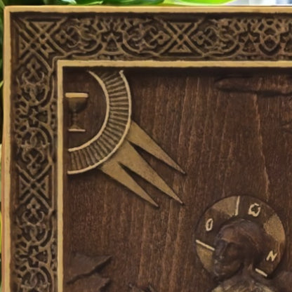 Ιησούς Χριστός Προσευχή στη Γεθσημανή Ξυλόγλυπτη Εικόνα.