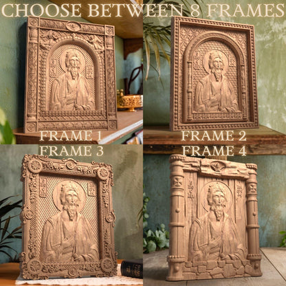 Απόστολος Ανδρέας Ξυλόγλυπτη Εικόνα.
