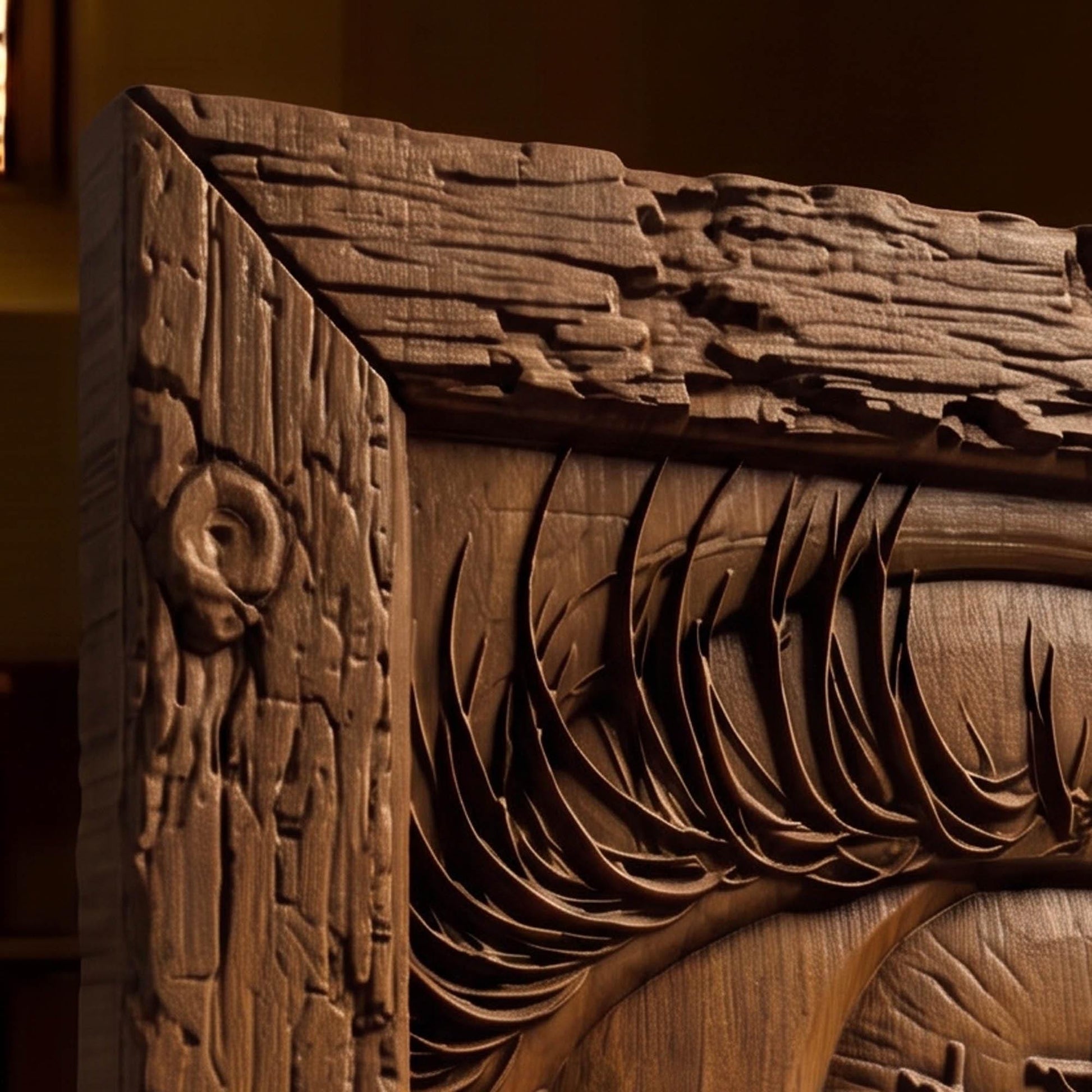 Eye Looking at God Wooden Carved Handmade Christian Icon  Byzantine Greek Orthodox Home Art Decor Cretan Holy Carvings