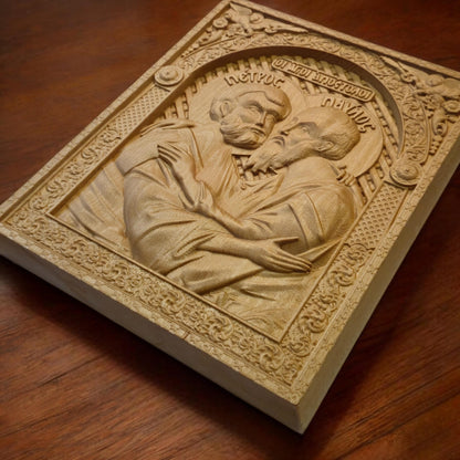 Απόστολοι Πέτρος και Παύλος Ξυλόγλυπτη Εικόνα.