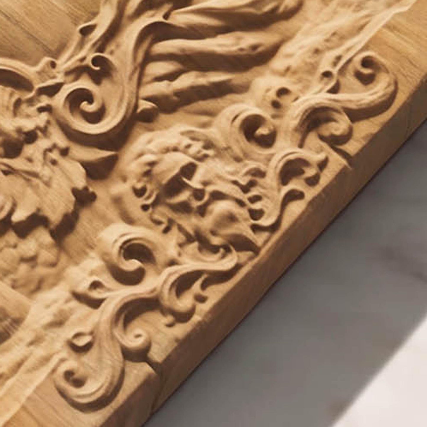 Poseidon God of Olympus from Ancient Greek Mythology 3D Wooden Bas Relief Panel Art Sculptural Gift Idea Cretan Holy Carvings