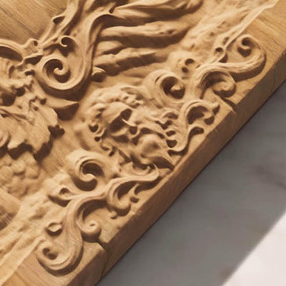 Poseidon God of Olympus from Ancient Greek Mythology 3D Wooden Bas Relief Panel Art Sculptural Gift Idea Cretan Holy Carvings
