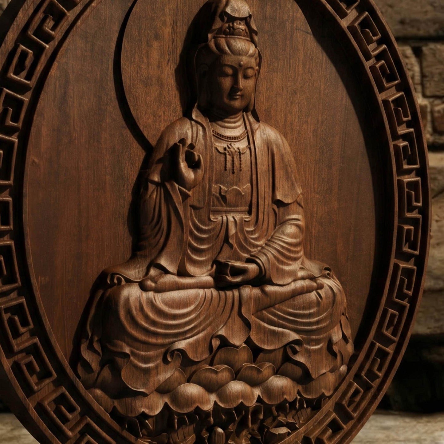 Asian Entity No 14 Wooden Bas Relief | Wood Panel Art | Sculptural Gift Idea