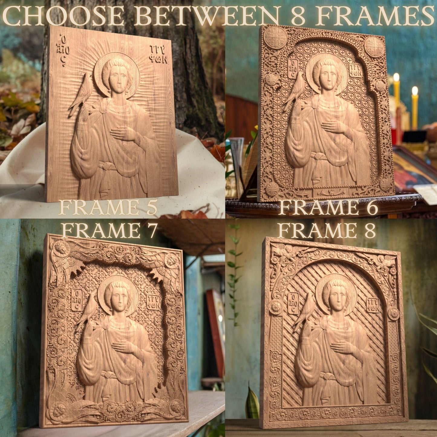 Άγιος Τρύφων Ξυλόγλυπτη Εικόνα.