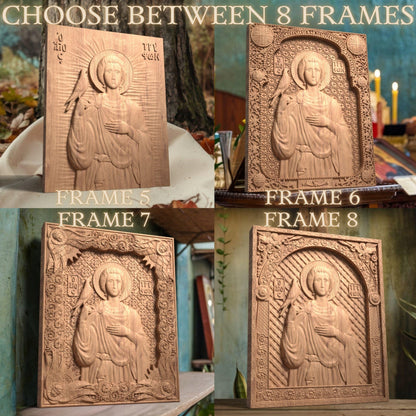 Άγιος Τρύφων Ξυλόγλυπτη Εικόνα.